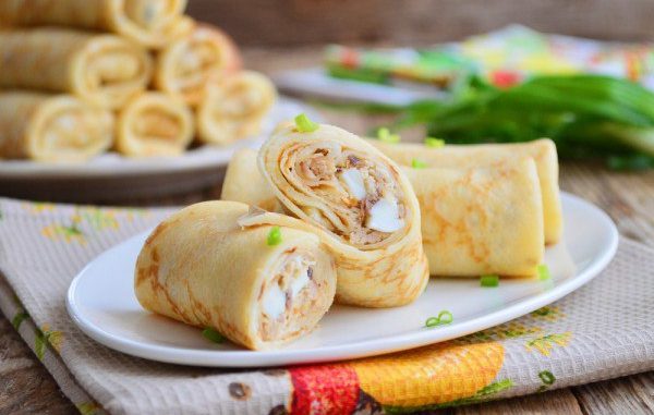 Блины с рисом и яйцом Блины с рисом и яйцом