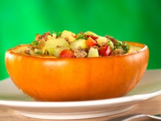 Фаршированная тыква с мясом и овощами