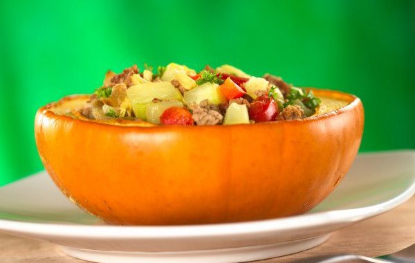 Фаршированная тыква с мясом и овощами Фаршированная тыква с мясом и овощами