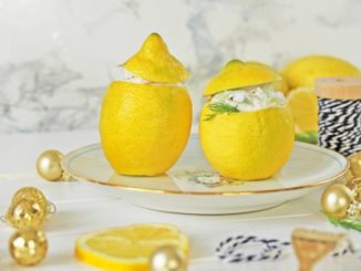 Лимоны, фаршированные семгой