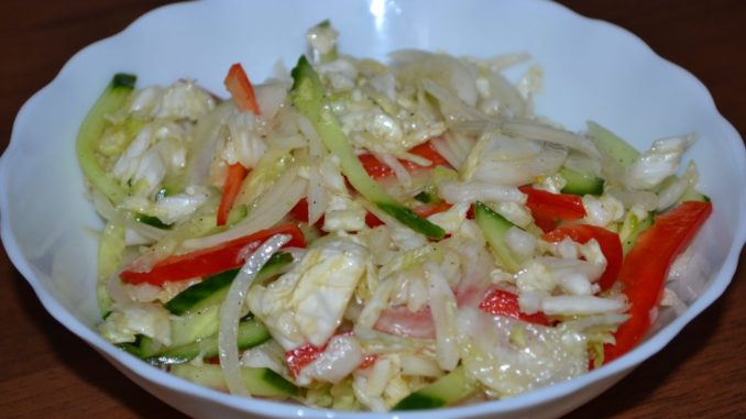 Витаминный салат с пекинской капустой-06 Витаминный салат с пекинской капустой