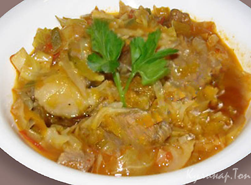 Баранина с капустой