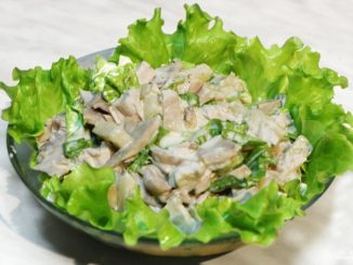 Финский грибной салат со сливками