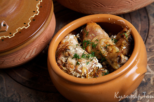 Курица по-грузински Курица по-грузински в горшочке