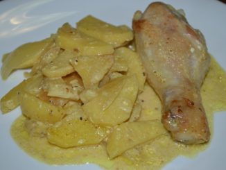 Курица с картофелем в сметане