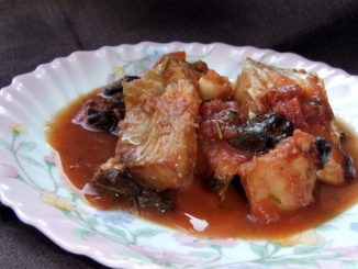 Морской язык с черносливом