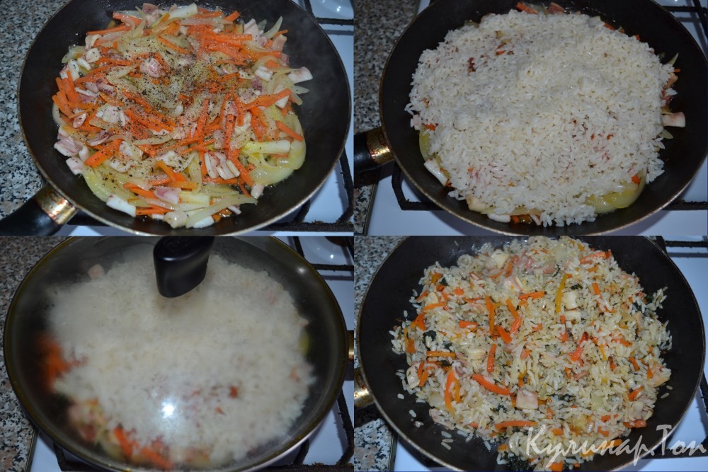 Плов с кальмарами