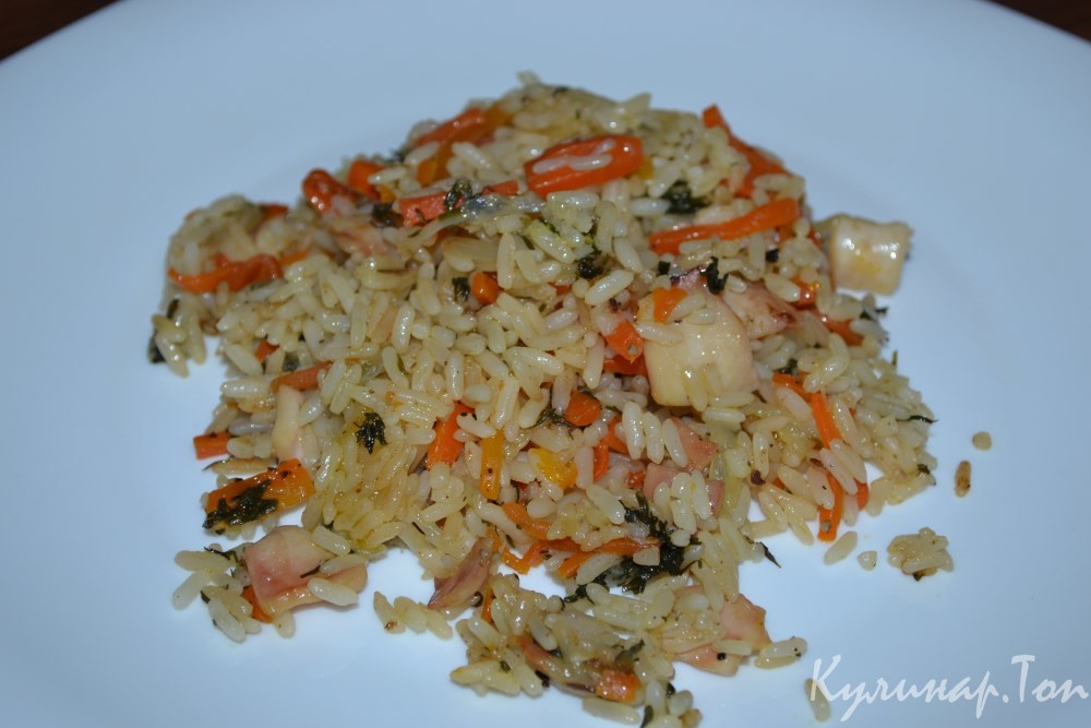 Плов с кальмарами