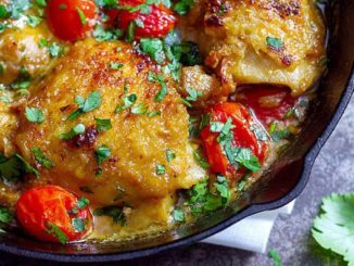 Пряная курица с чесноком