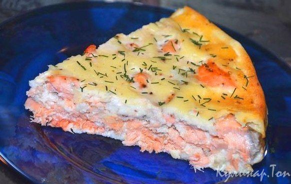 Рыбный пирог с луком и креветками Рыбный пирог с луком и креветками