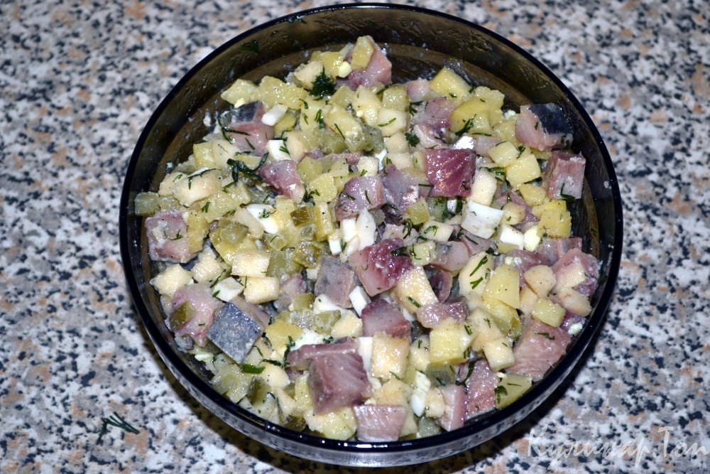 Селедочный салат по-немецки
