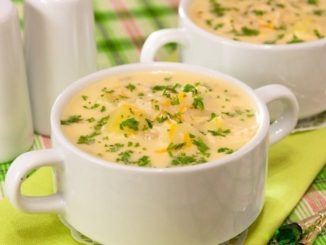 Сырный суп с овощами