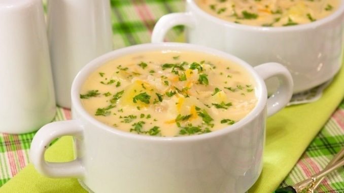 Сырный суп с овощами Сырный суп с овощами