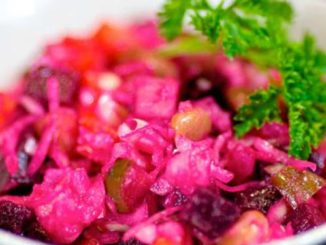 Винегрет из квашеной капусты и картофеля