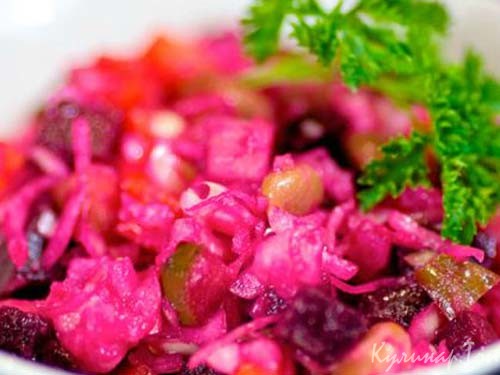 Винегрет из квашеной капусты и картофеля Винегрет из квашеной капусты и картофеля