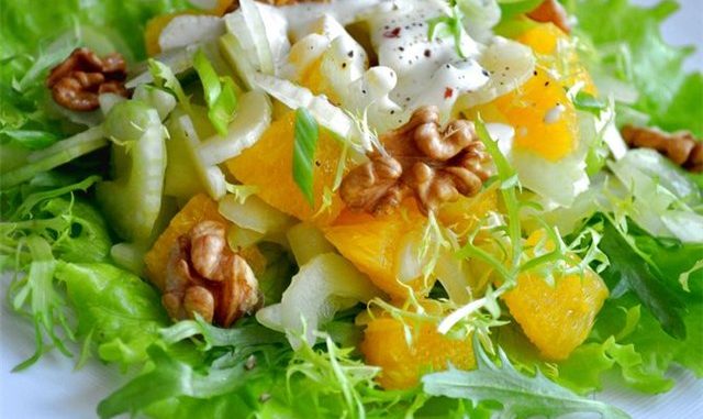 салат курочка с апельсинами салат курочка с апельсинами