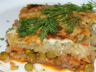 Гороховая запеканка с овощами