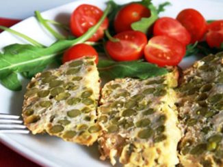 Мясной кекс с горошком