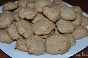 Песочное овсяное печенье с грецким орехом