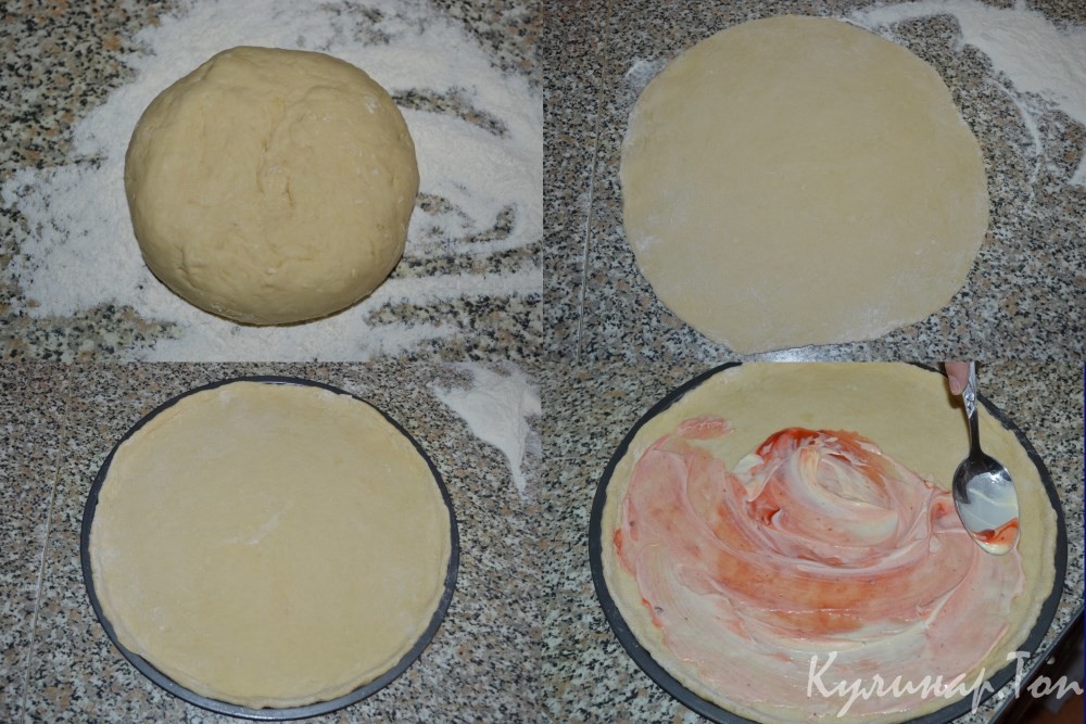 Пицца с креветками