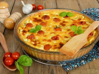 Сырный пирог из спагетти