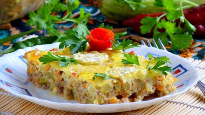 Запеканка с курицей и кабачками Запеканка с курицей и кабачками