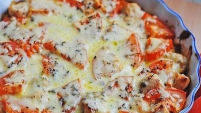 Куриное филе запеченное с овощами и сыром Куриное филе запеченное с овощами и сыром
