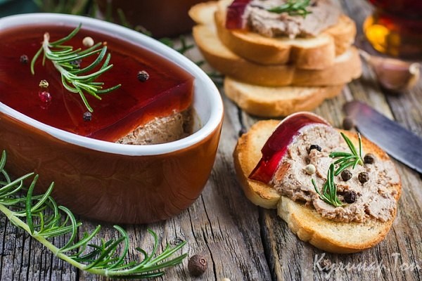Печеночный паштет с винным желе