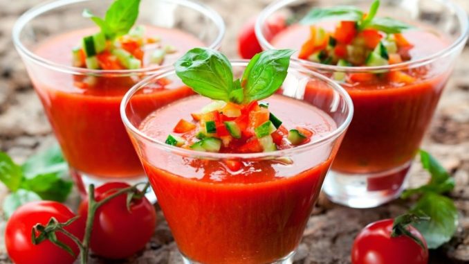 Гаспачо с винным уксусом Гаспачо с винным уксусом