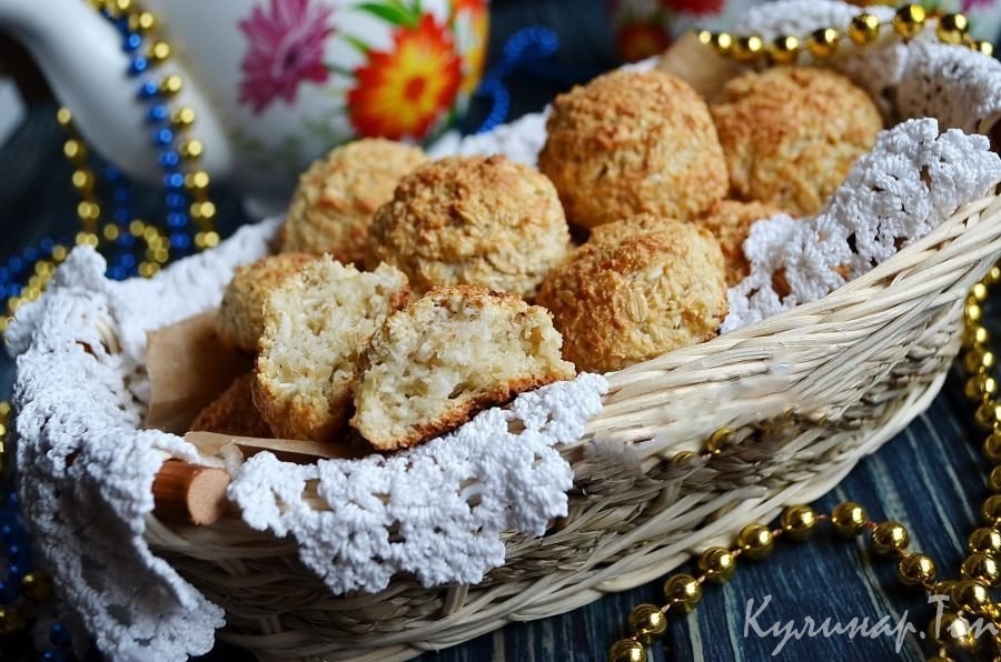 Кокосовое печенье с бананом