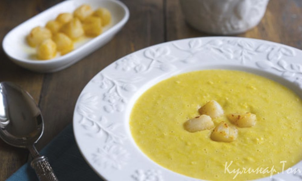Пряный суп-пюре из кукурузы
