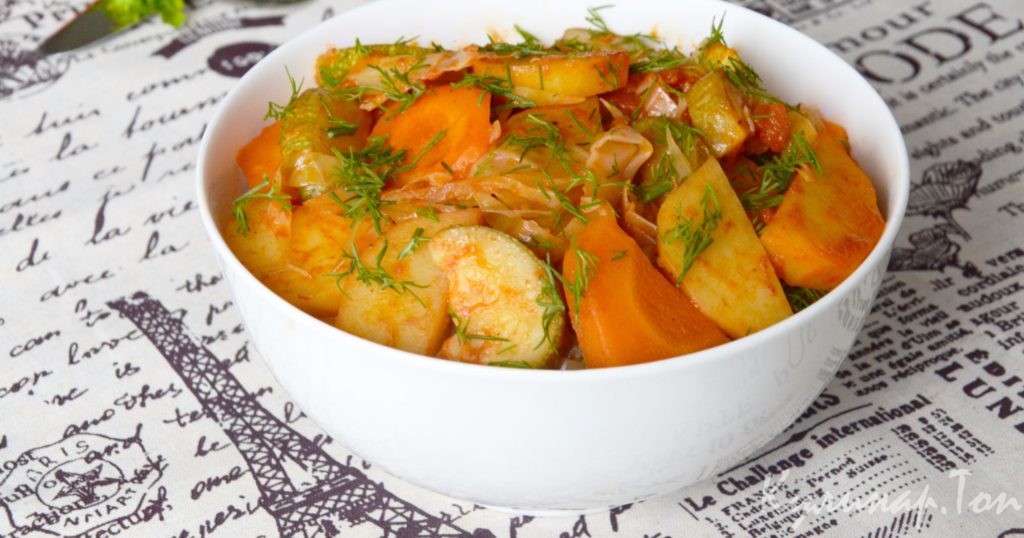Рагу из кабачков и картошки