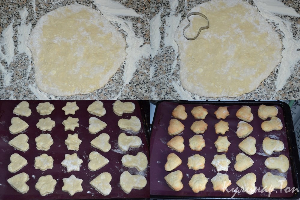 Творожное печенье без масла и маргарина
