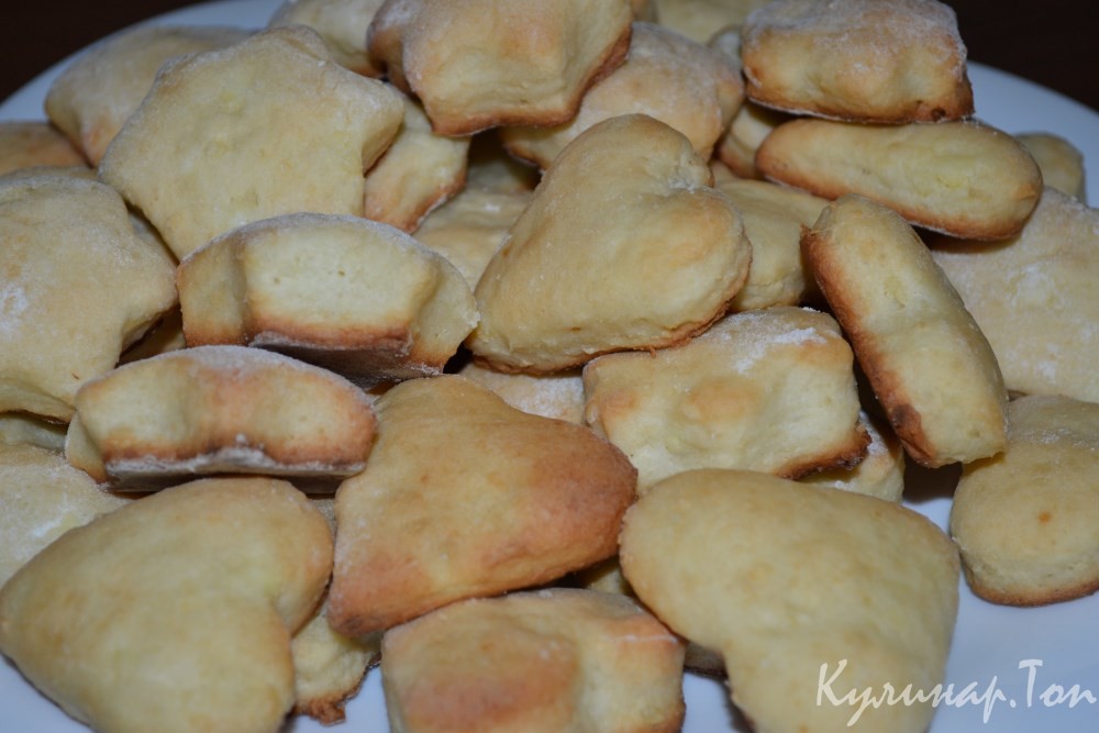 Творожное печенье без масла и маргарина