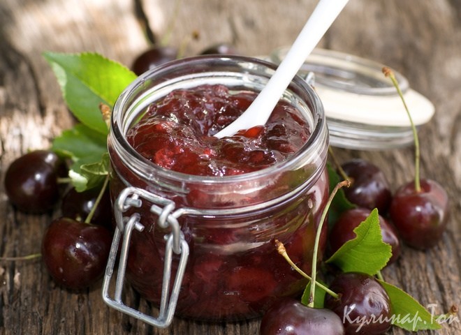 Варенье из черешни с орешками