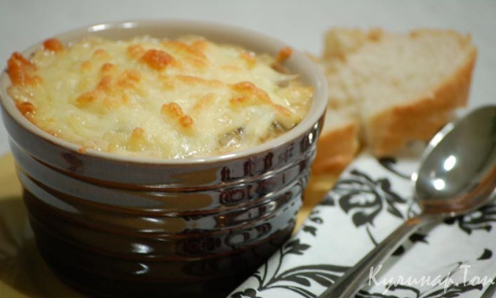 Жюльен с говядиной и шампиньонами