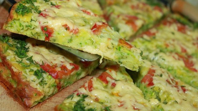 Диетическая кабачковая пицца Диетическая кабачковая пицца