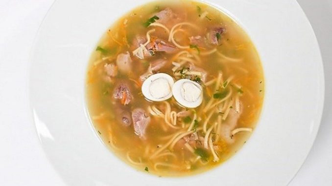 Куриная лапша с потрохами Куриная лапша с потрохами