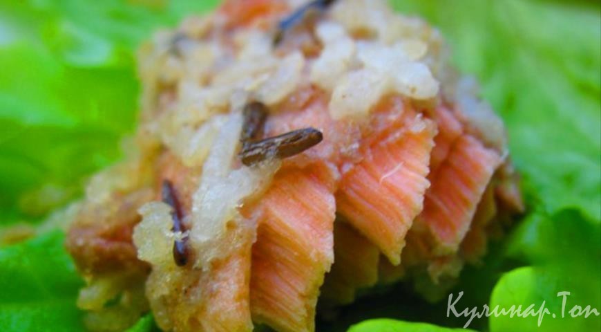 Рыба по-тайски в рисовой корочке