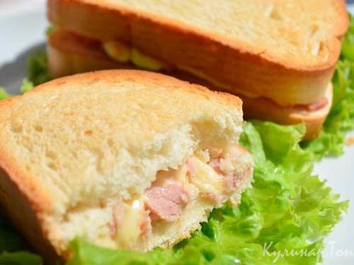 Теплые сэндвичи с фасолью и сыром Теплые сэндвичи с фасолью и сыром