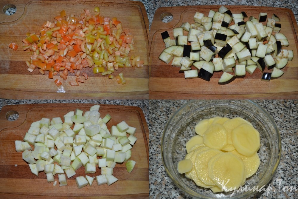 Запеканка с фаршем и овощами