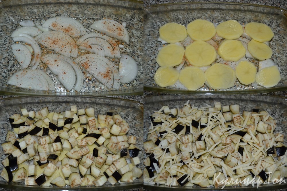 Запеканка с фаршем и овощами