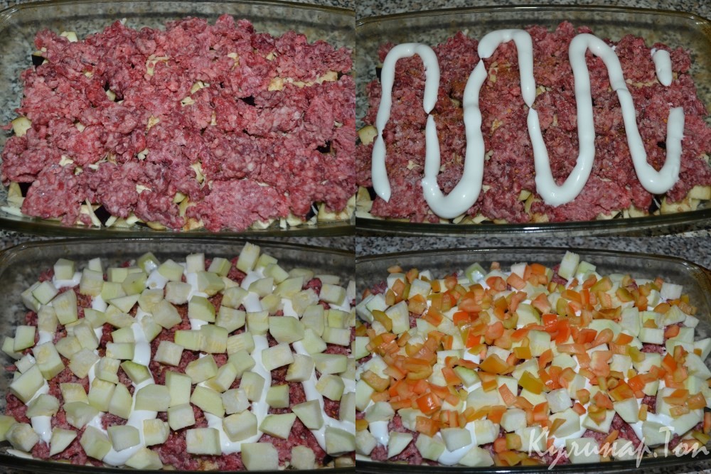 Запеканка с фаршем и овощами