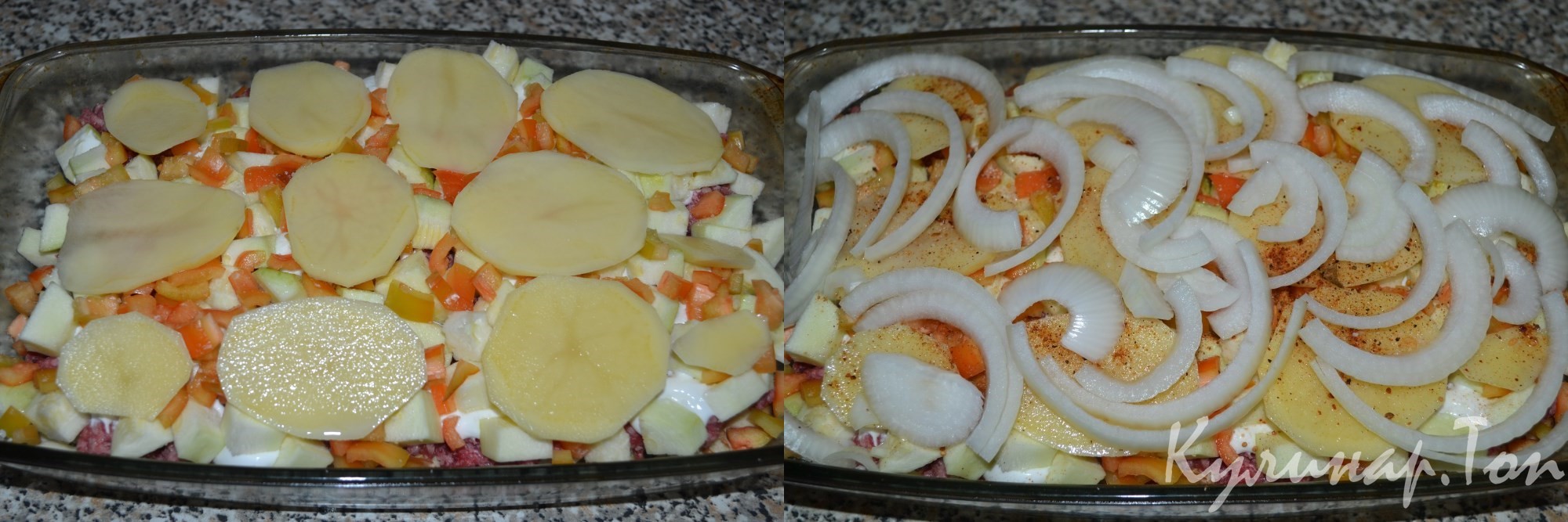 Запеканка с фаршем и овощами