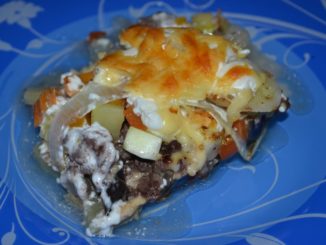 Запеканка с фаршем и овощами