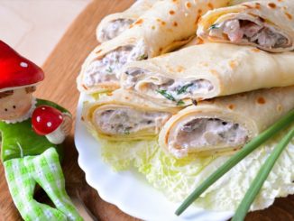 Блинчики с креветками