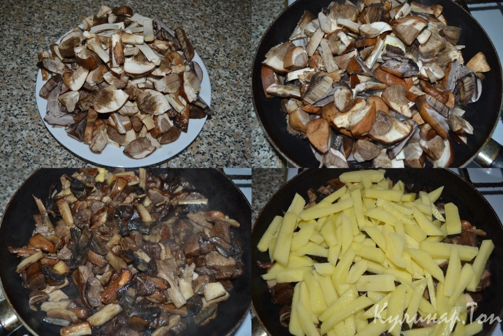 Жаренная картошка с грибами