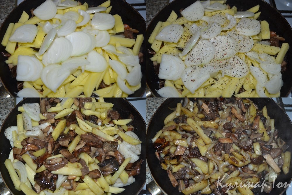 Жаренная картошка с грибами