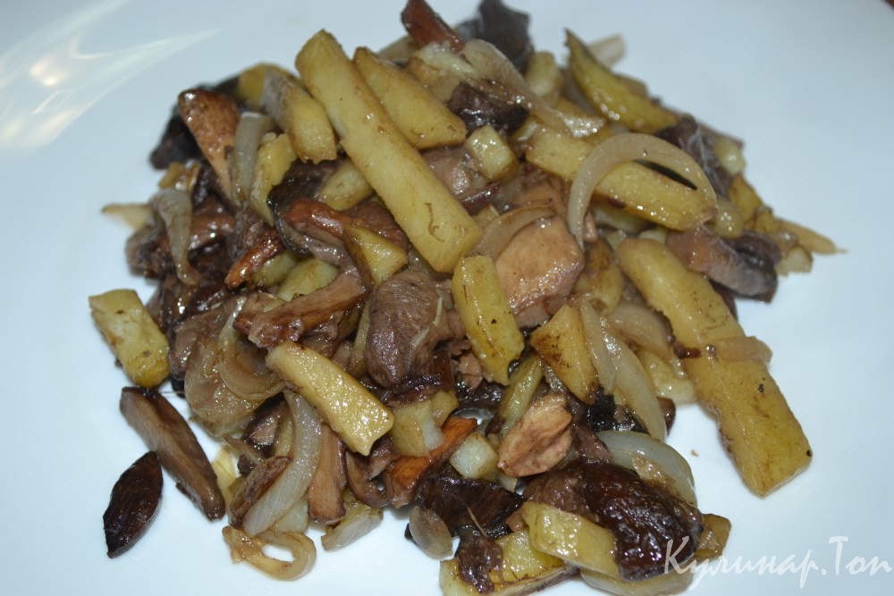 Жаренная картошка с грибами