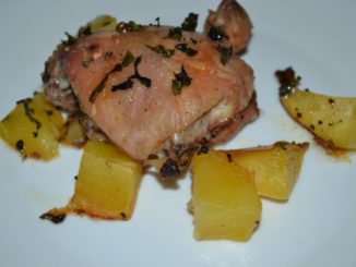Курица с чесноком и базиликом